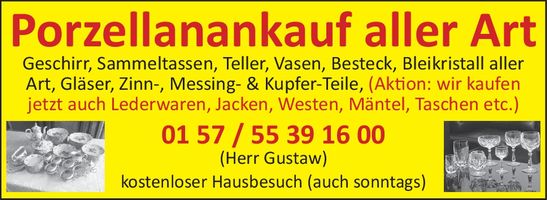 Porzellanankauf aller Art