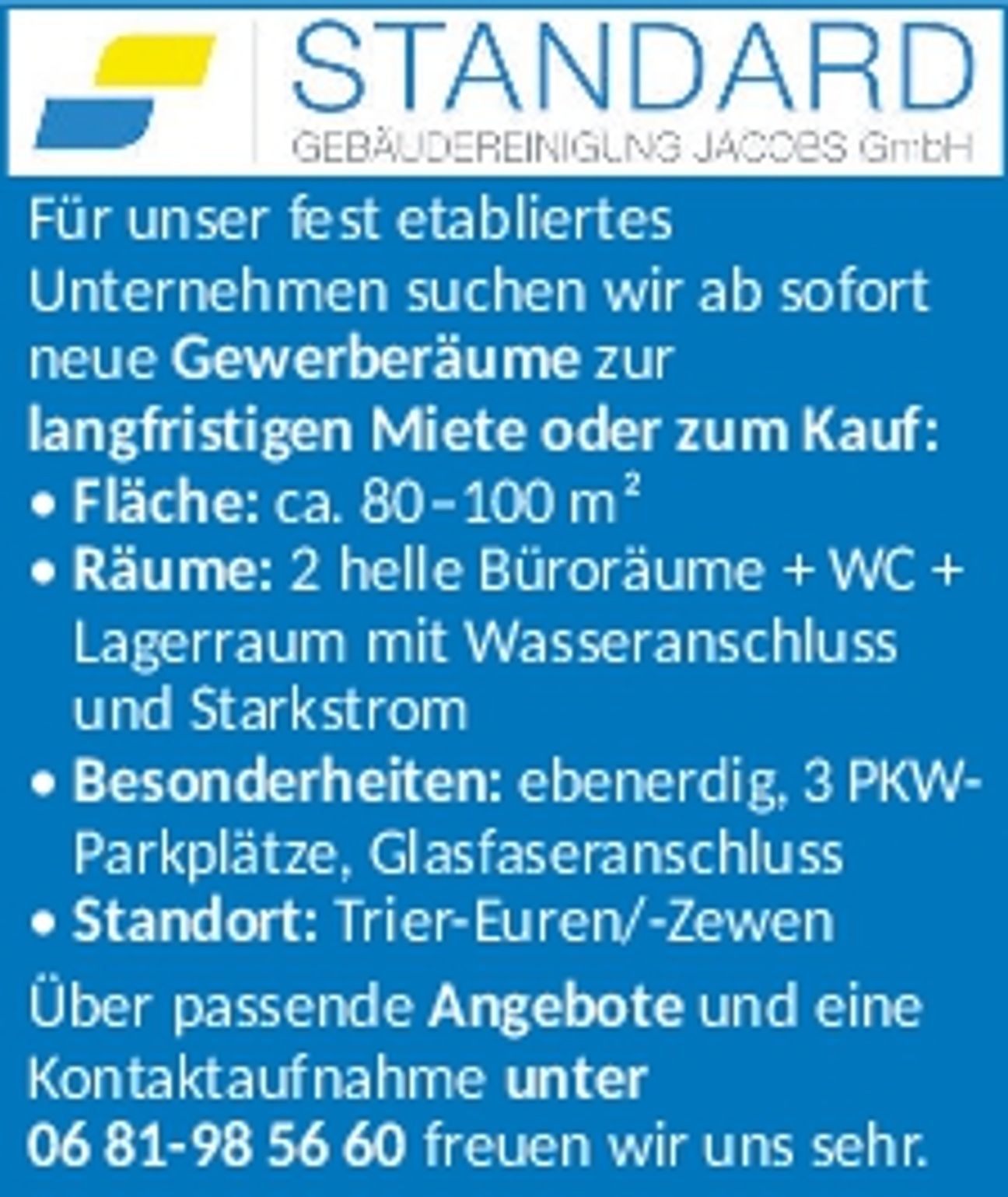 Standard - Jacobs . Gewerberäume