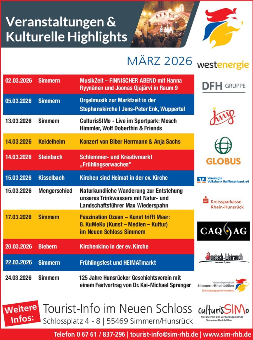 Termine März 2026