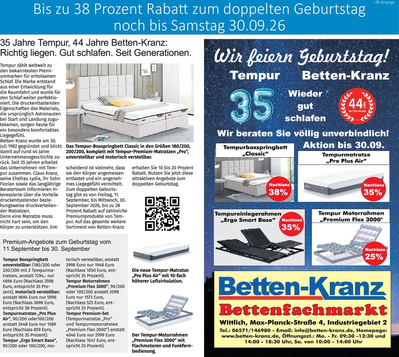 Rabattaktion Sept. doppelterGeburtstag 