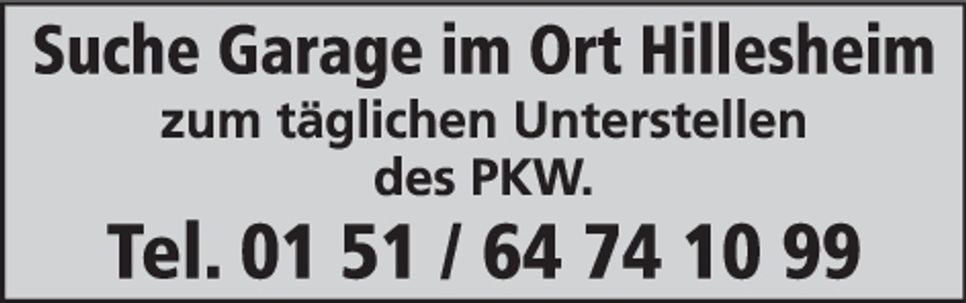 Suche Garage in Hillesheim