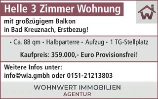 Helle 3 Zimmer Wohnung