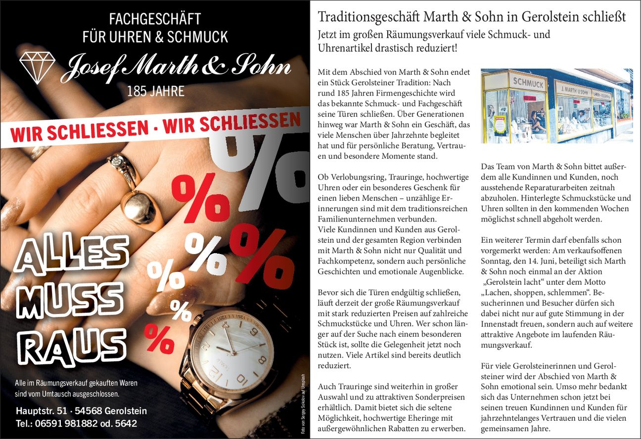 Räumungsverkauf + TEXT