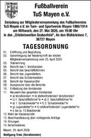 Mitgliederversammlung...