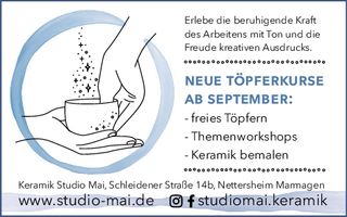 Neue Töpferkurse ab September