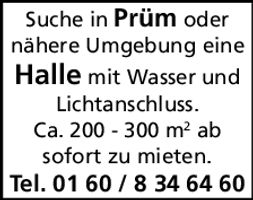 Suche in Prüm Halle