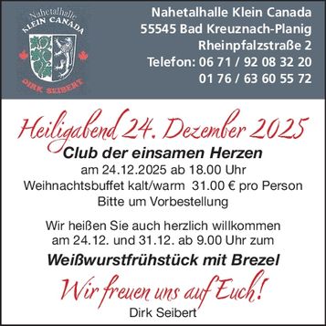Heiligabend 24. Dezember 2025