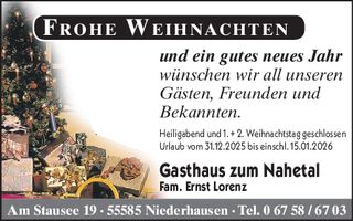 Frohe Weihnachten und ein gutes neues