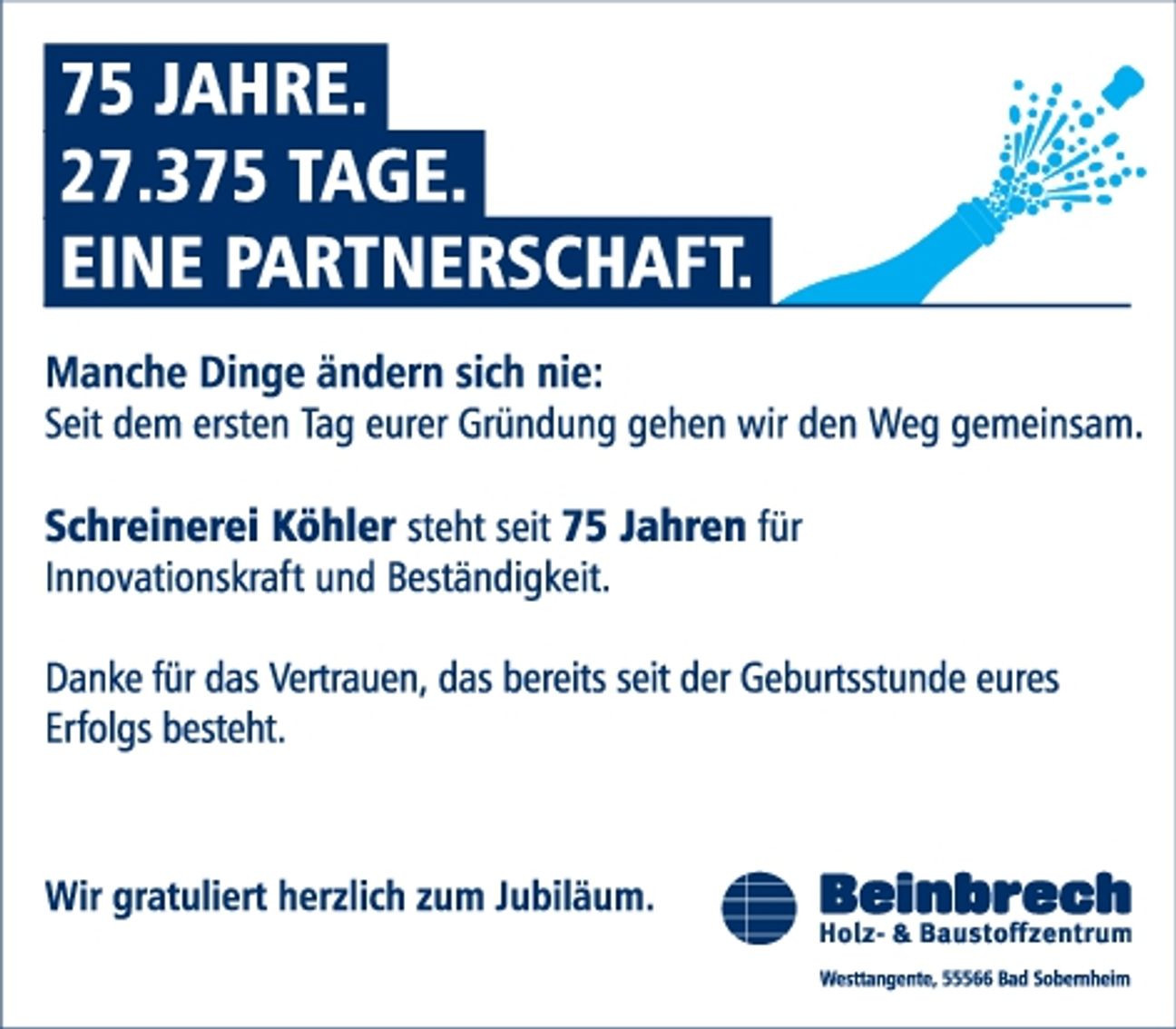 75 Jahre Firma Köhler