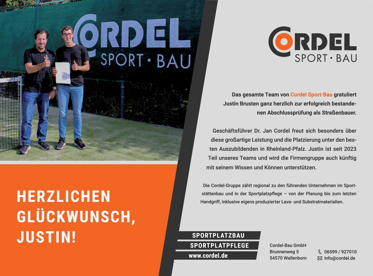 Gratulation - Prüfung