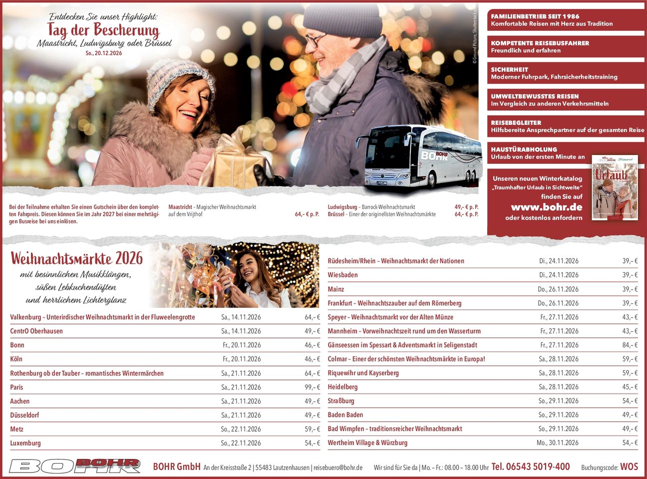 Leserreisen Tagesfahrten 2026