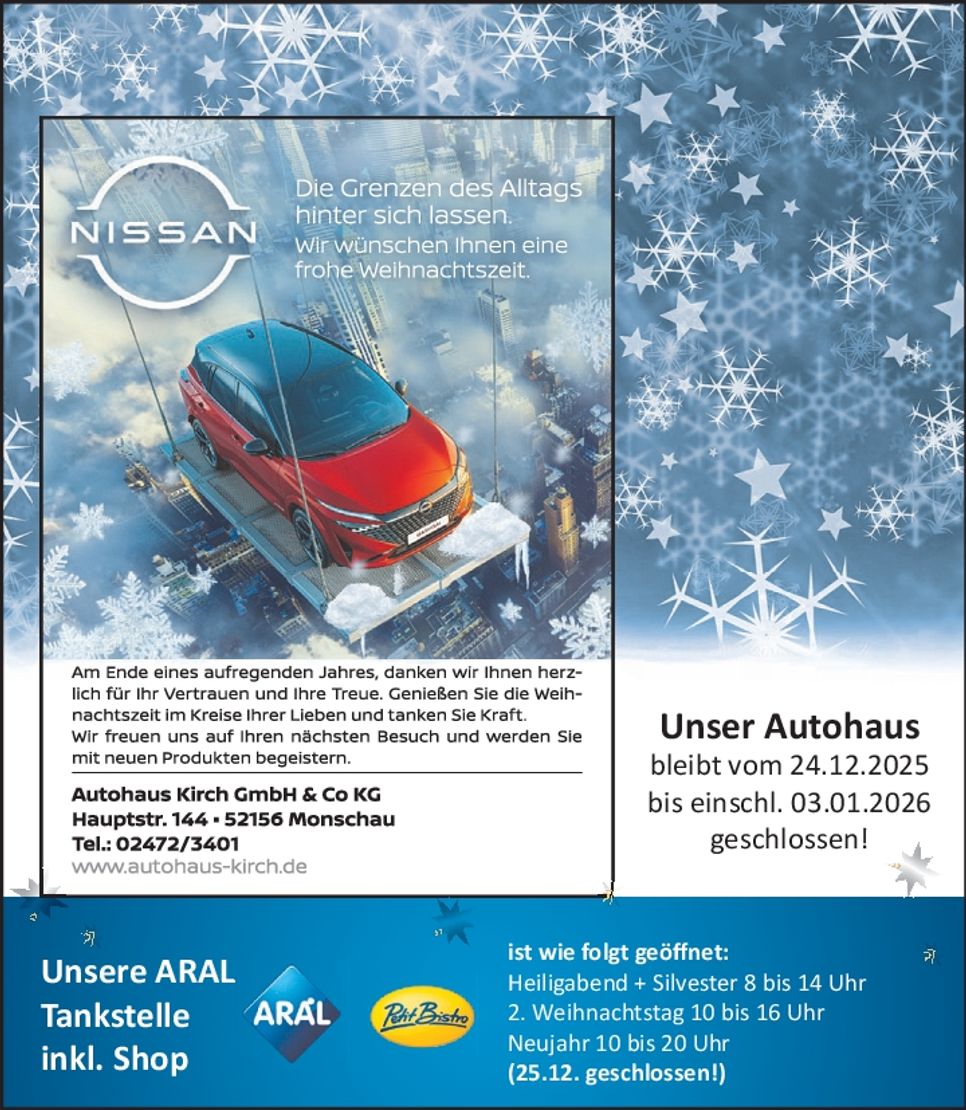 Nissan Weihnachtsanzeige 