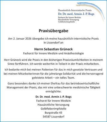 Praxisübergabe