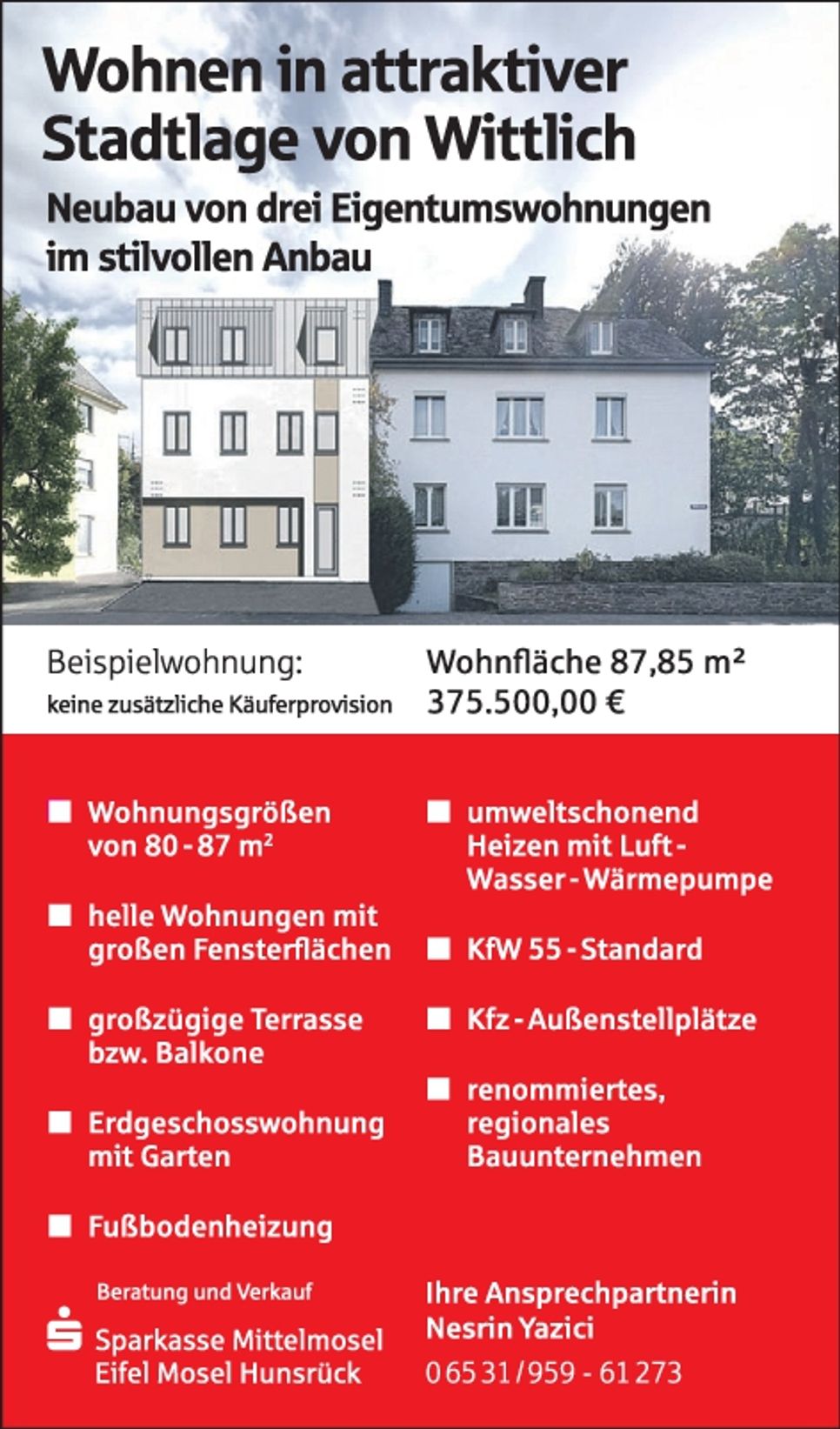 Anzeige Neubau Wittlich 