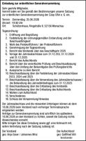 Einladung Generalversammlung