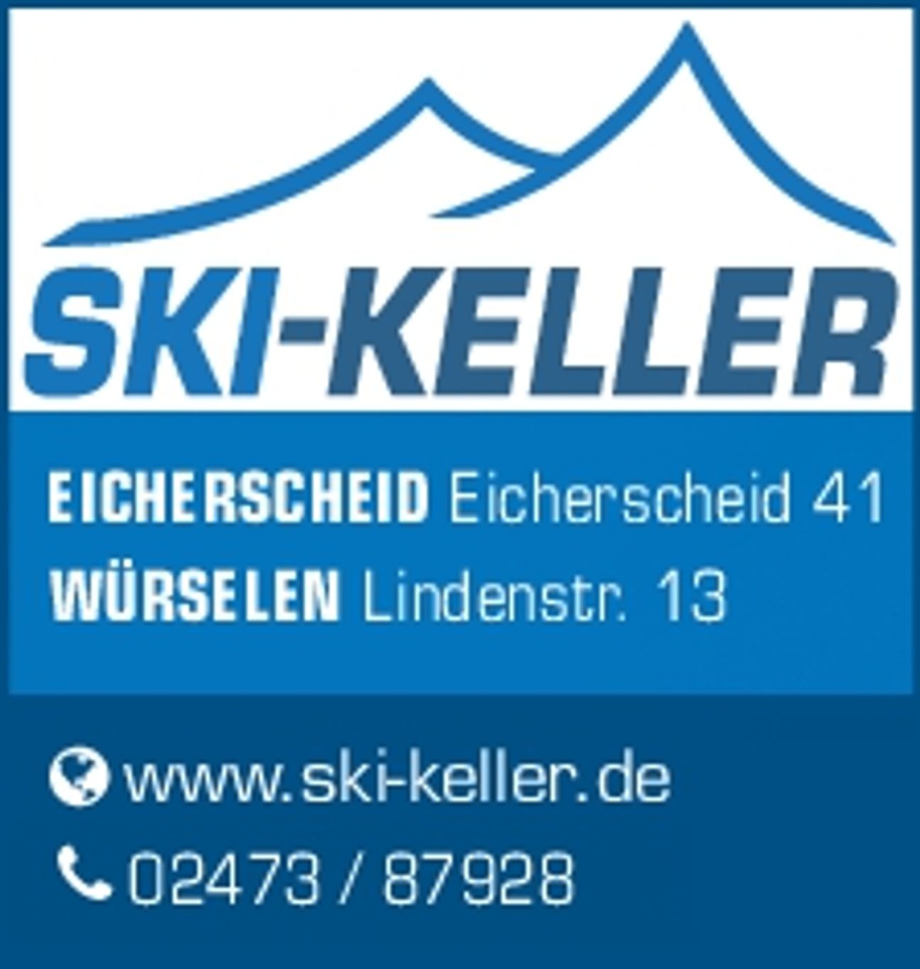 Ski-Keller Logoanzeige 