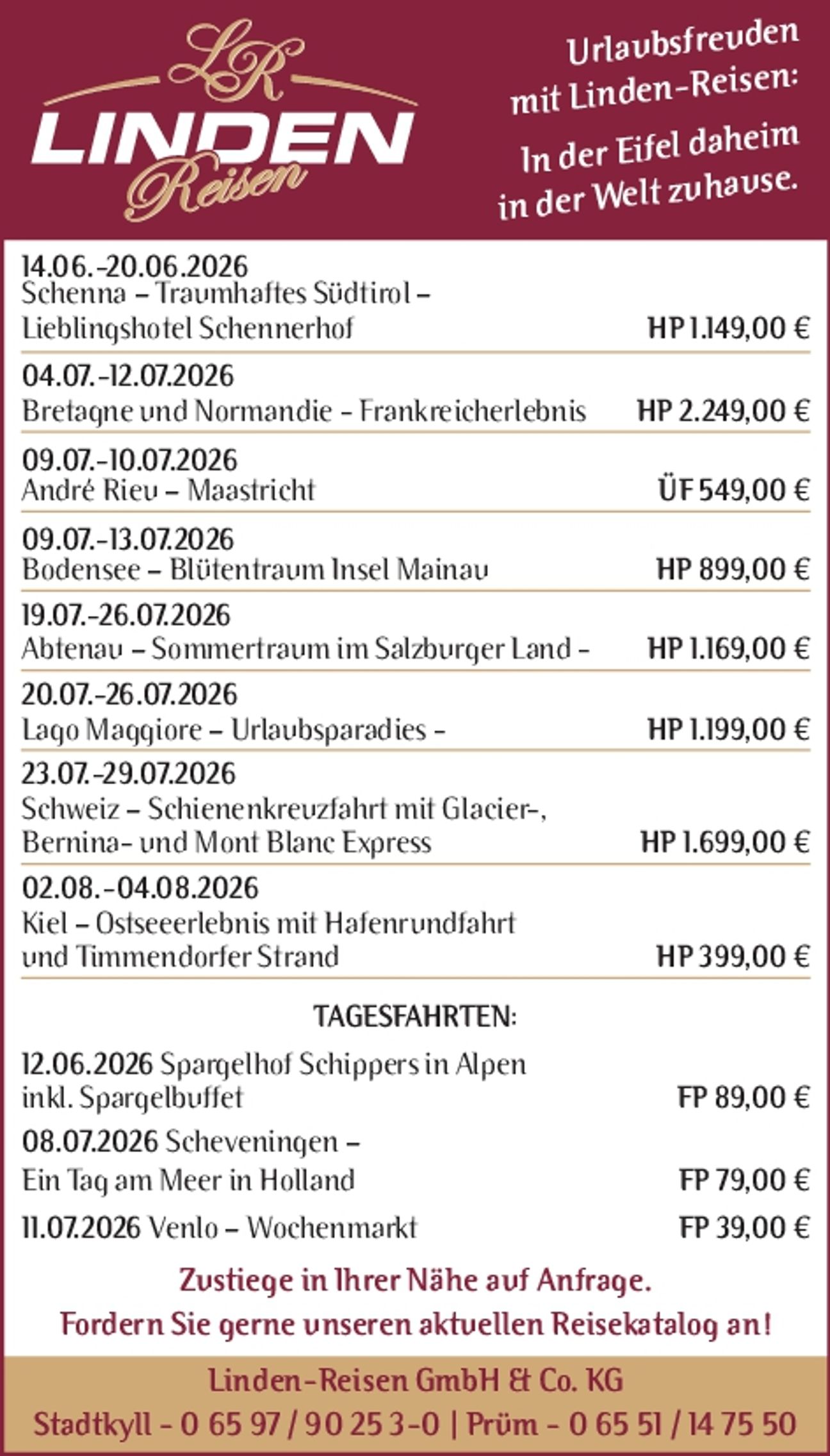 Reiseangebote - KW 22