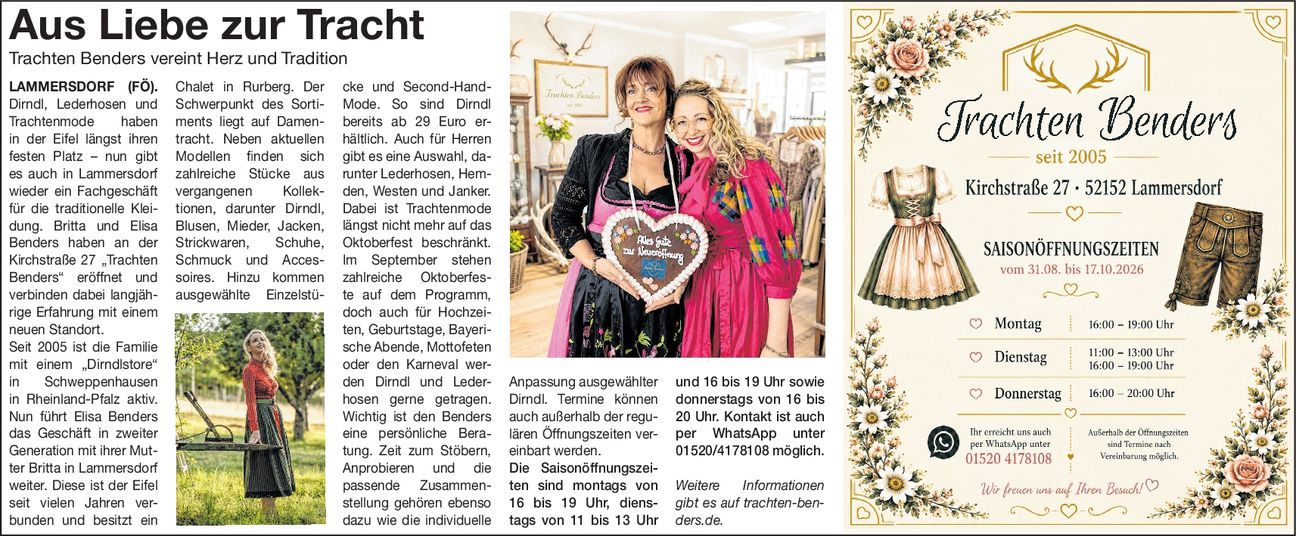 PR-Neu in Lam. / Aus Liebe zur Tracht 