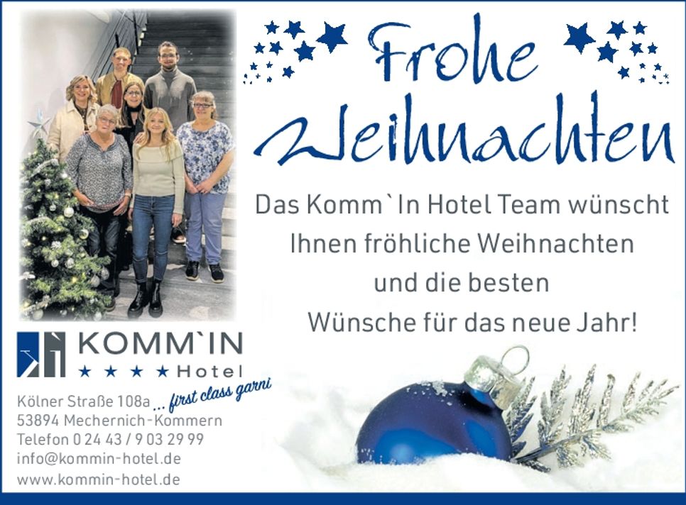 Weihnachtsgrüße Kommern