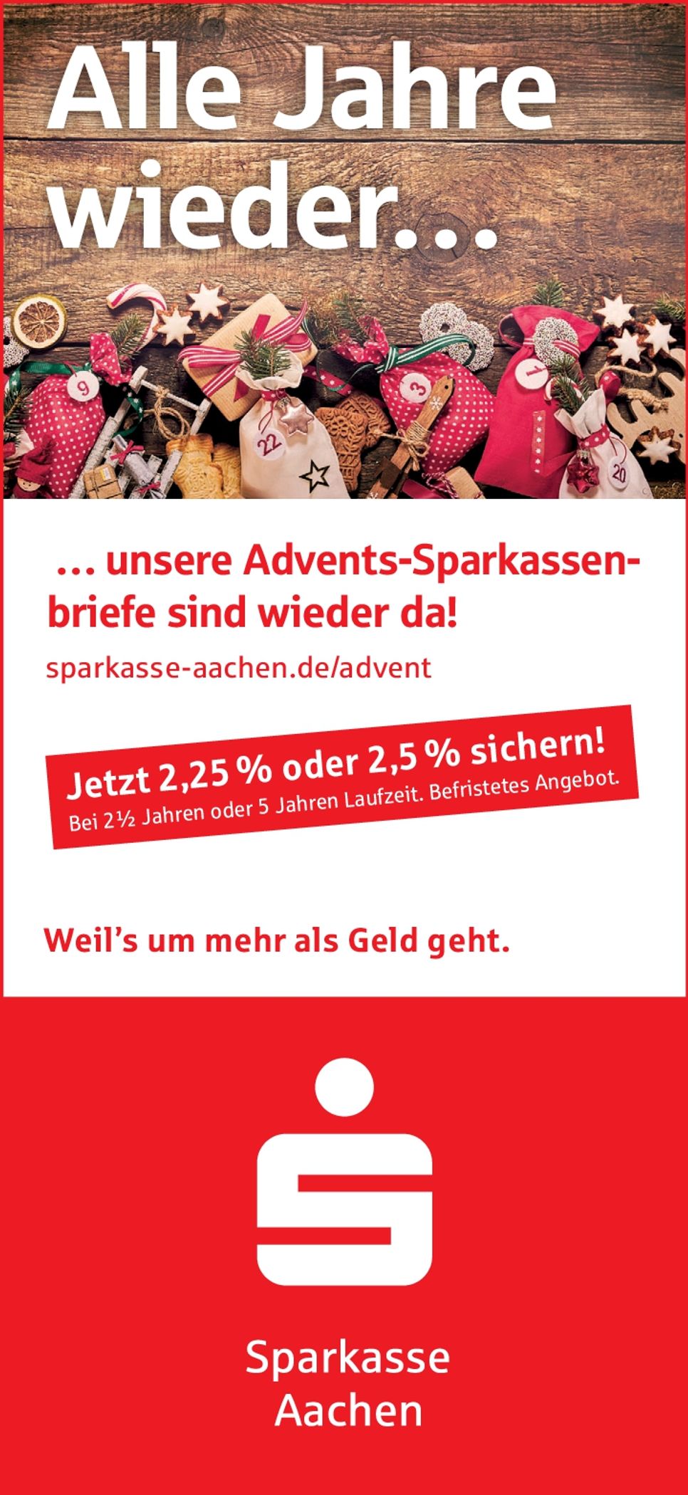Unsere Advents-Sparkassenbriefe