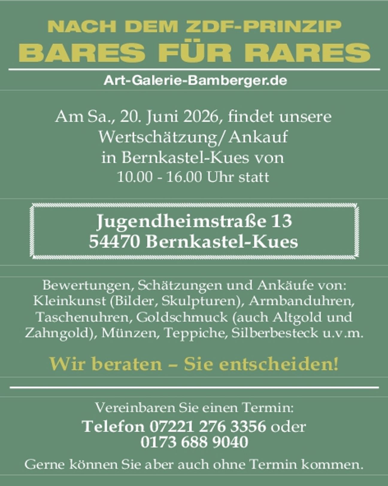 Bares-für-Rares Titelanzeige BKS