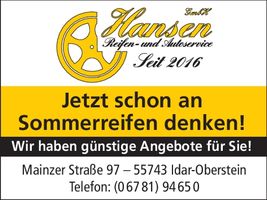 Reifenwechsel - Sommerreifen