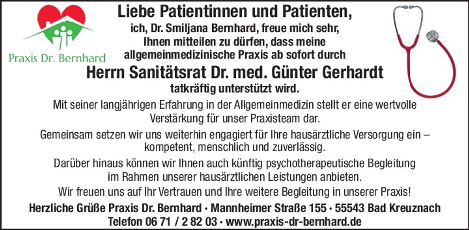 Liebe Patientinnen und Patienten