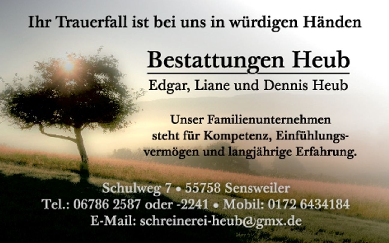 Ihr Trauerfall ist bei uns