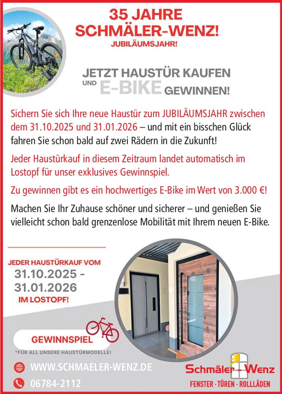 35 Jahre - Jetzt Haustür kaufen