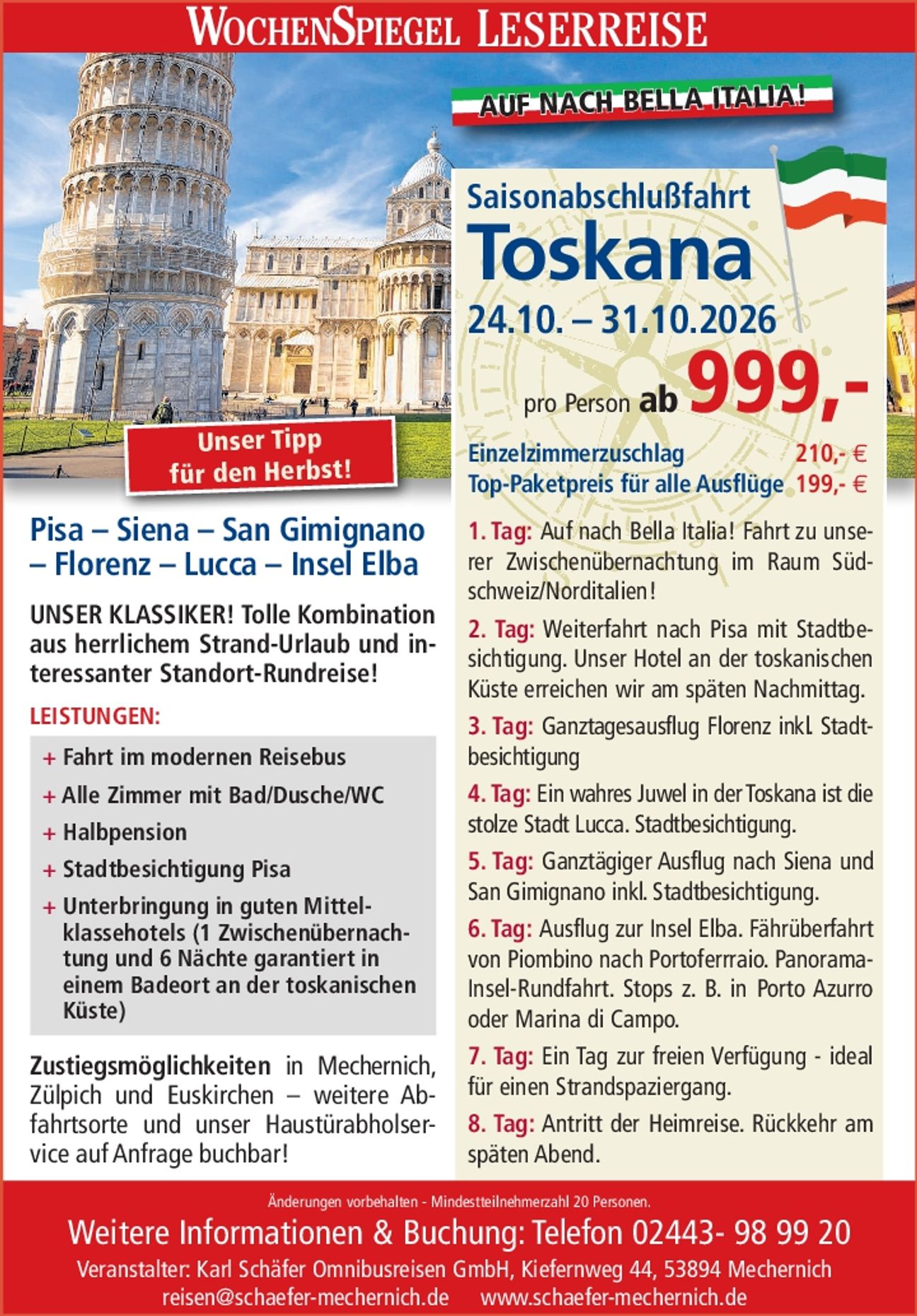 Saisoneröffnung Toskana