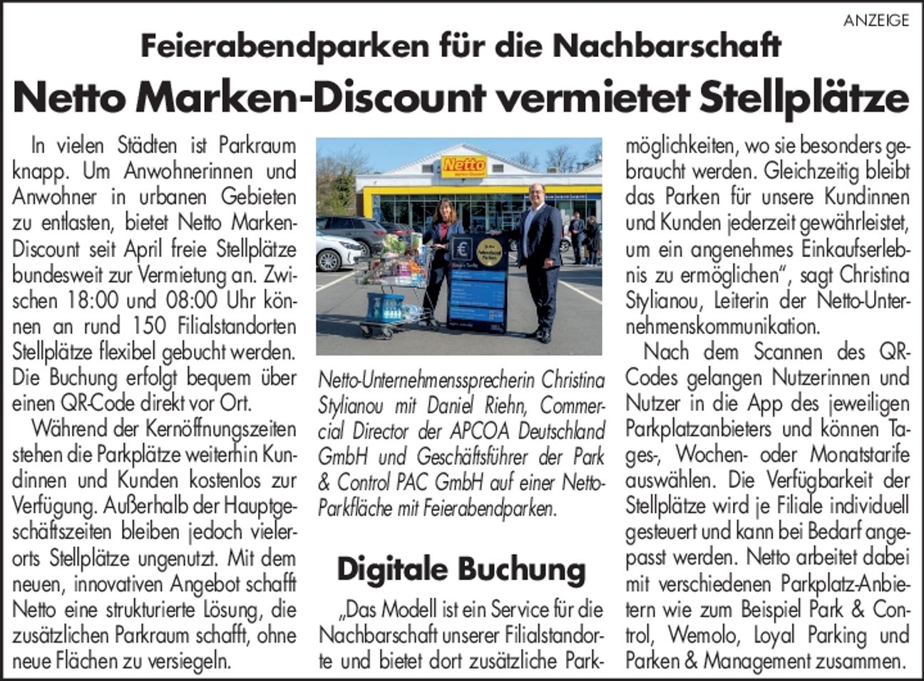 Feierabendparken bei netto