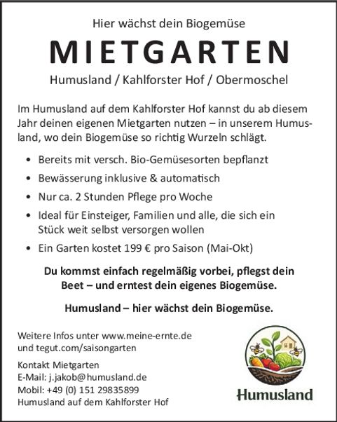 Hier wächst dein Biogemüse