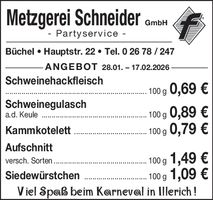 Sonder-Angebote/ Karneval Illerich