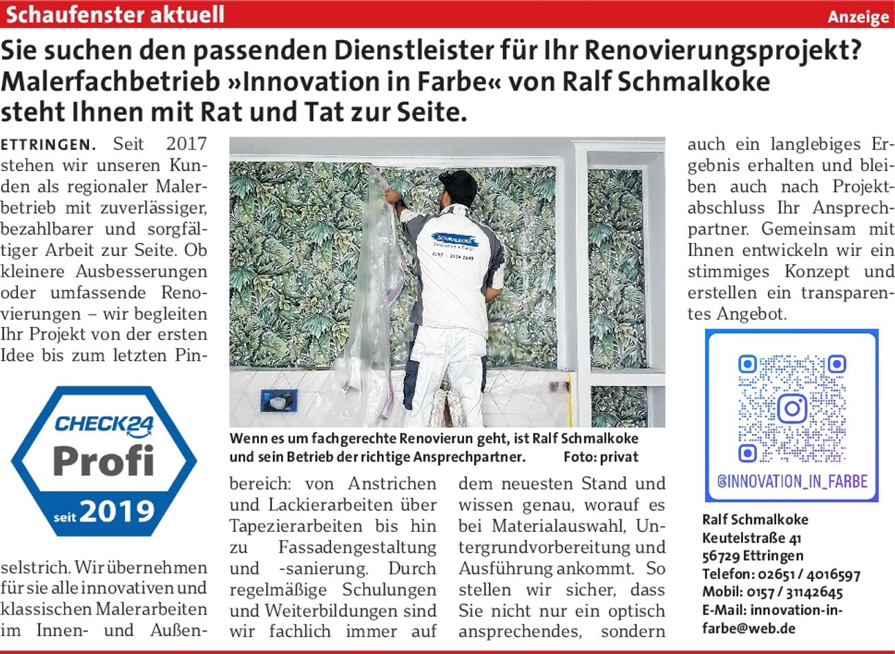 Innovation in Farben
