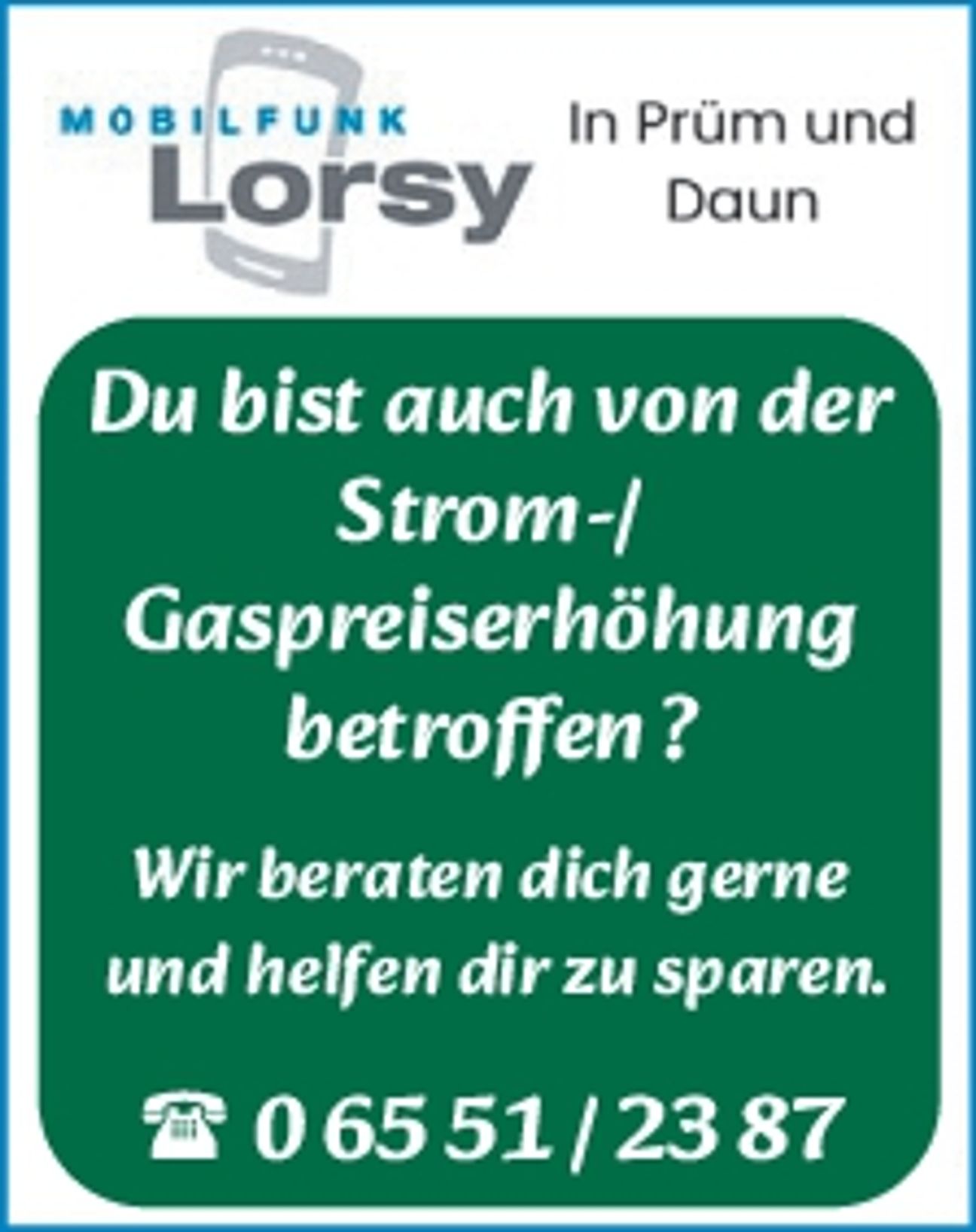 Strom-und Gas-Titelanzeige 