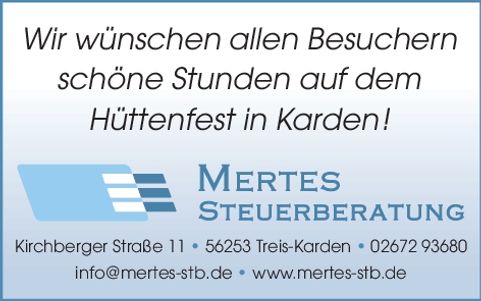 Hüttenfest in Karden