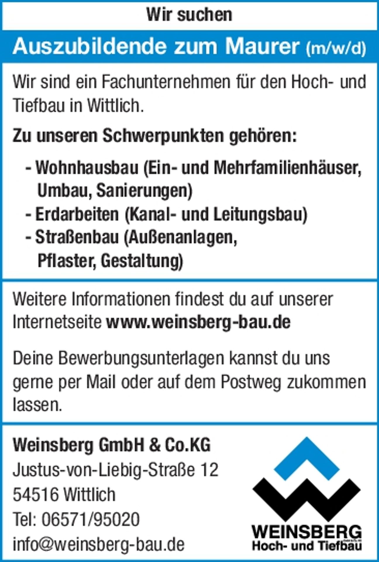 Www.weinsberg.de / Azubi Xtra