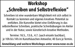 Workshop „Schreiben und Selbstreflexion"
