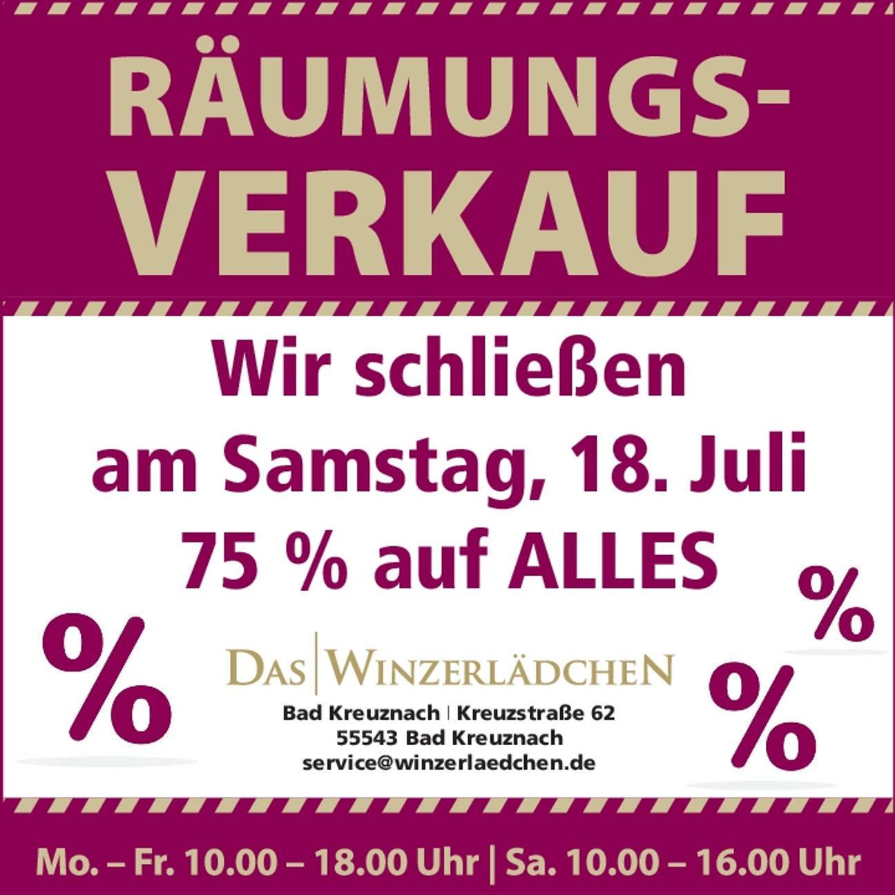 Räumungsverkauf