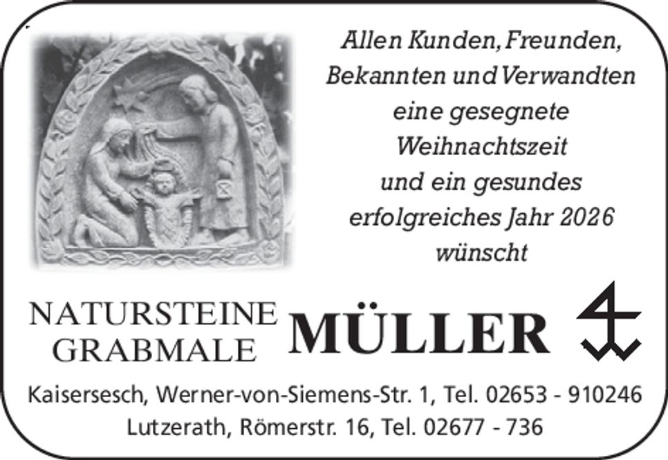 Weihnachten Müller Natursteine