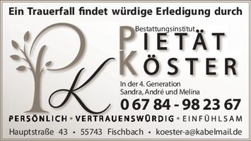 Ein Trauerfall findet würdige
