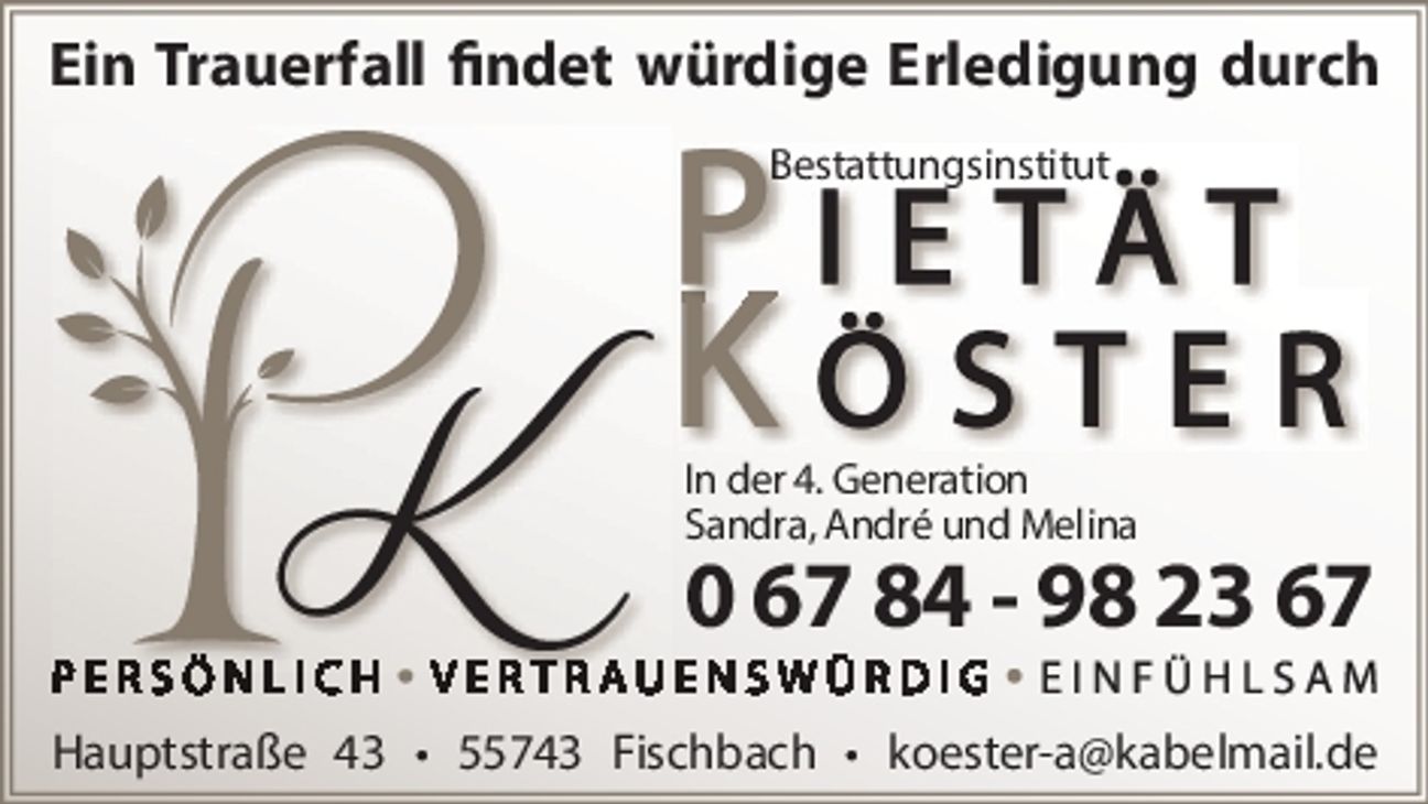 Ein Trauerfall findet würdige