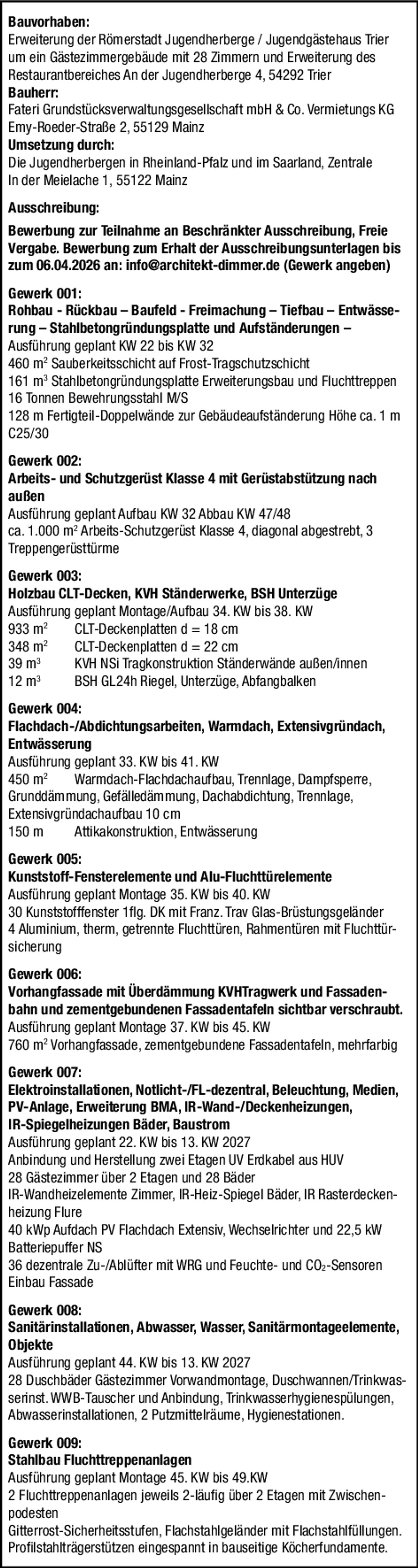 JHB Trier Gewerksveröffentlichung