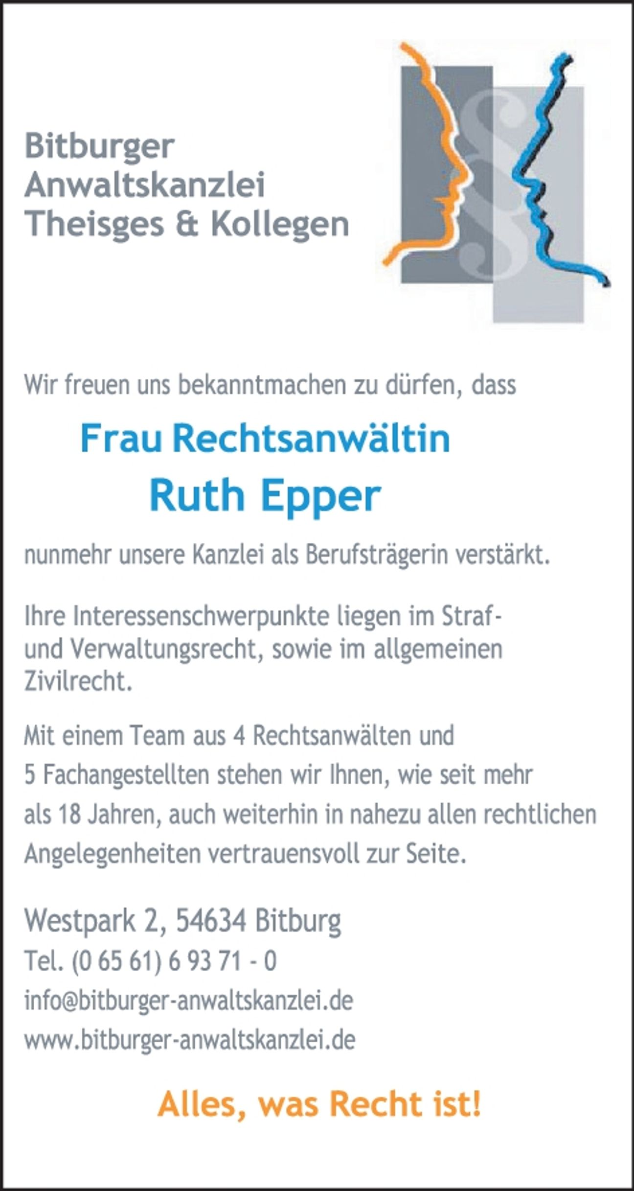 Rechtsanwältin Ruth Epper 