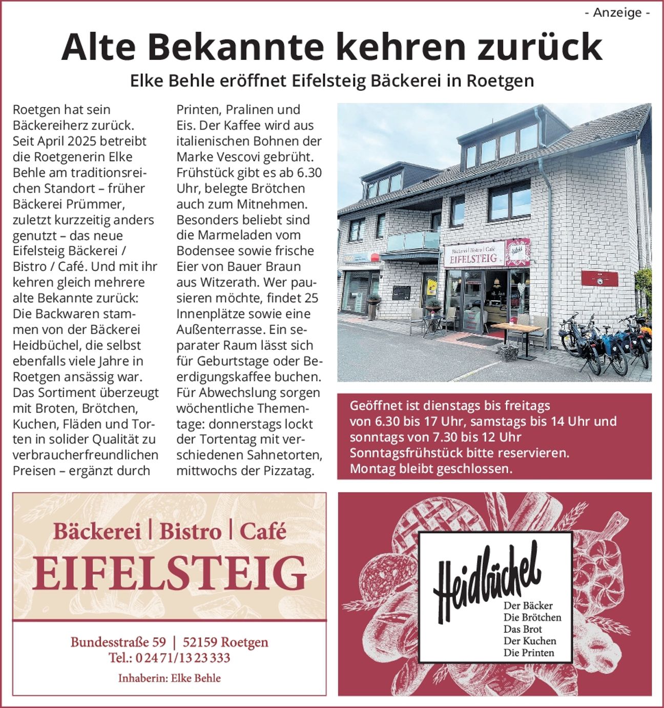 PR-Anz. Bäckerei Eifelsteig 