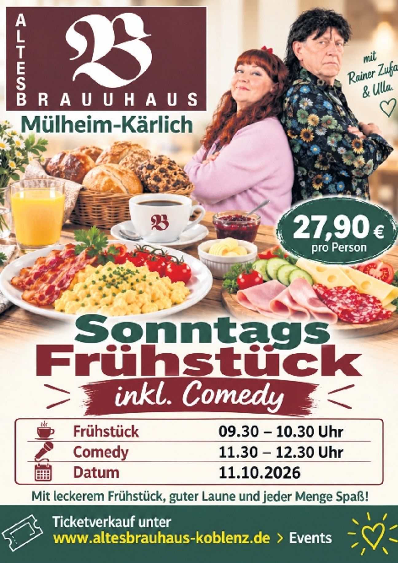 Sonntags Frühstück inkl. Comedy