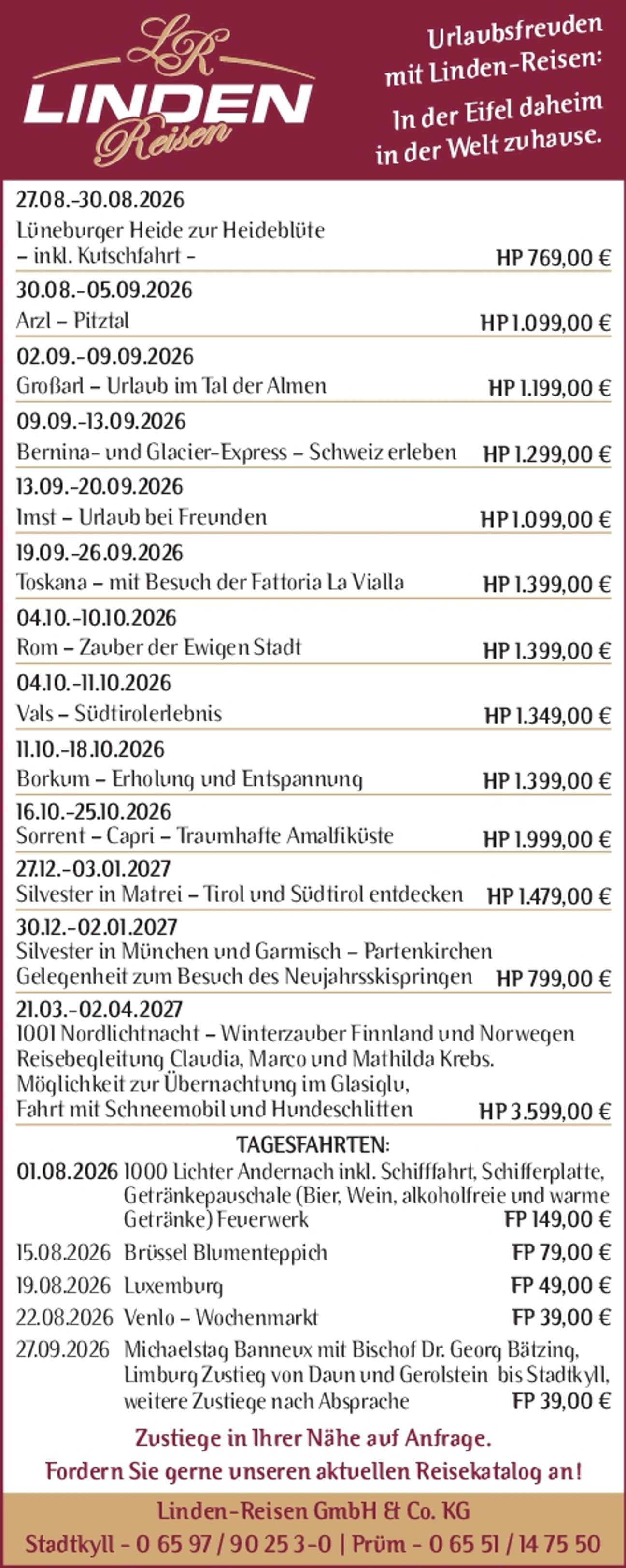 Reiseangebote - KW 29