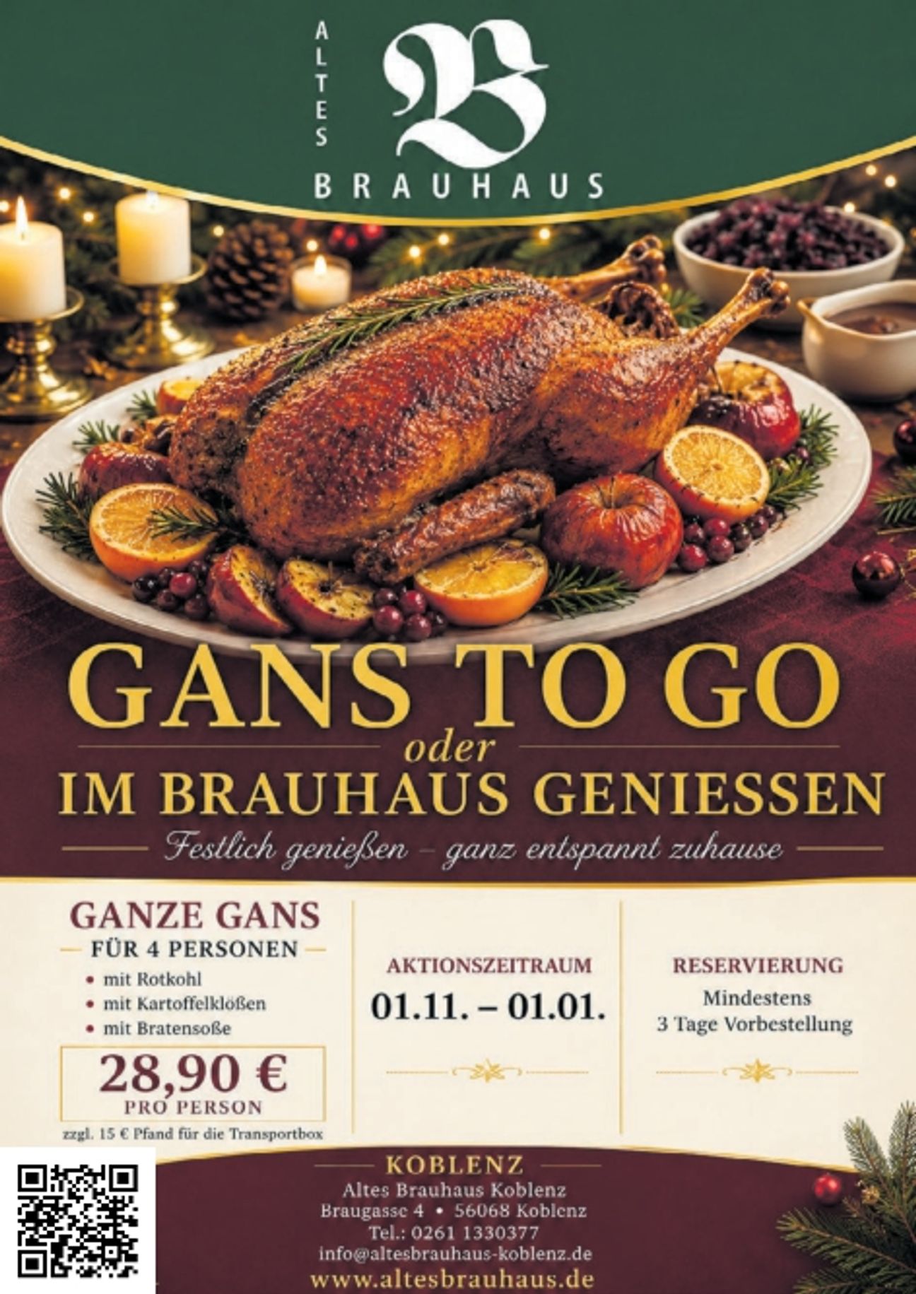 Gans to Go ab dem 1.11-01.01.