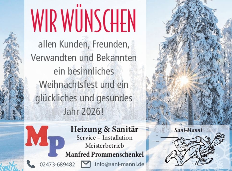 Weihnachtsanzeige
