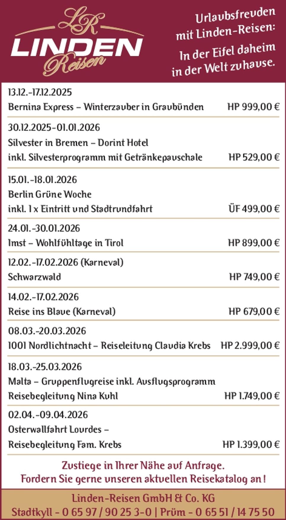 Reiseangebote - KW 48